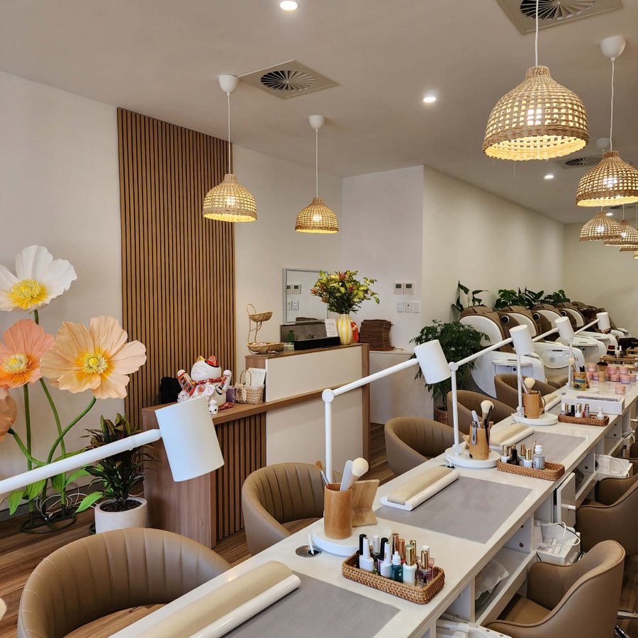 Nail And A studio manicure stations ready for appointments